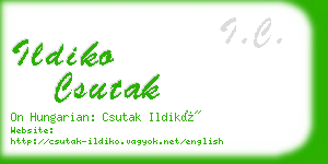 ildiko csutak business card